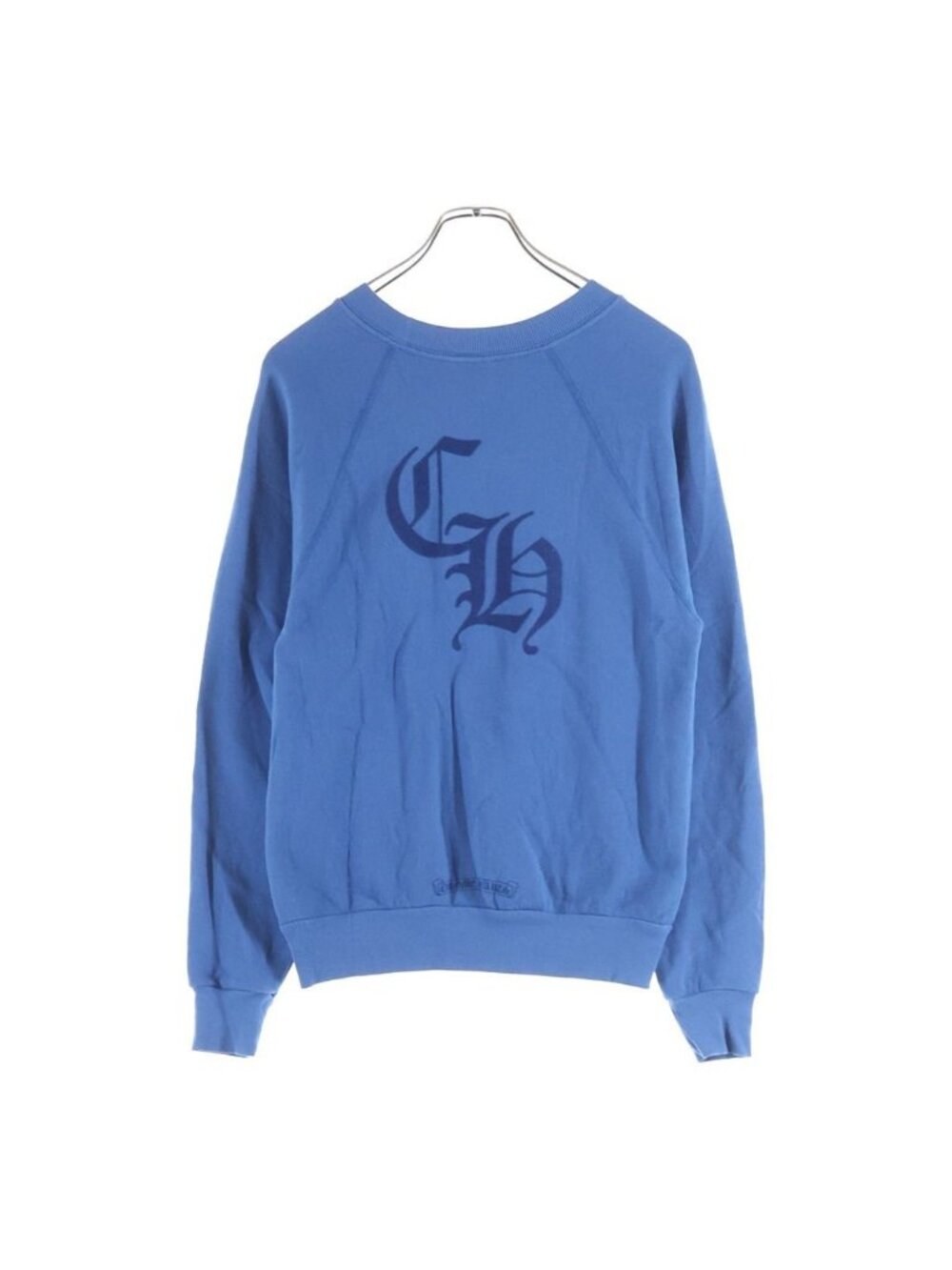 Chrome Hearts Crew Back CH Logo Embroidery Sweatshirt Blue